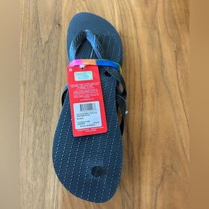 Havaianas Men’s Flip Flops Classic Black Size 9/10M NWT